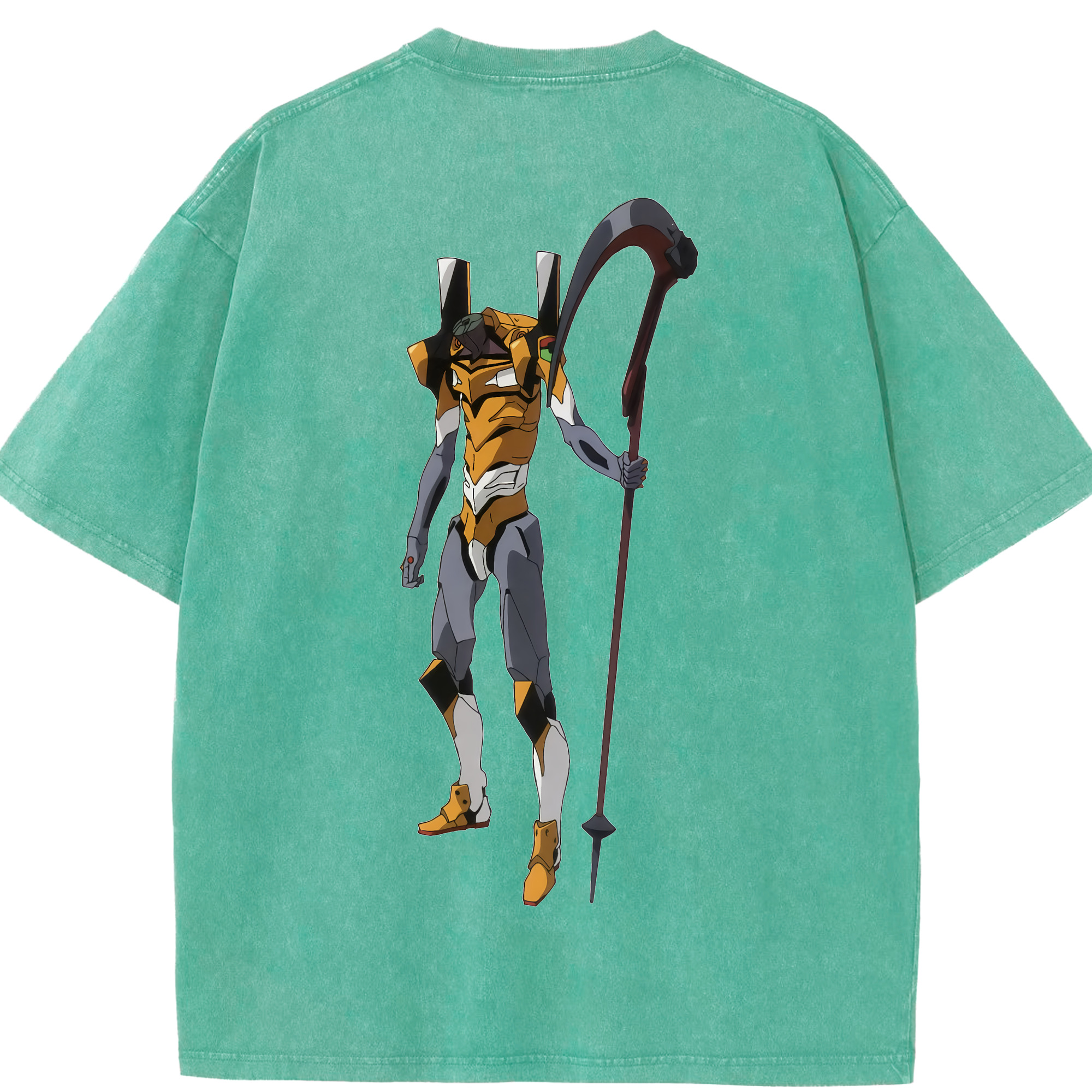 （画像用） EVA 新世紀エヴァンゲリオン 綿100% ヴィンテージ風 半袖Tシャツ（背面プリント）